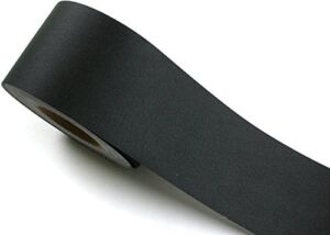 ROSEROSA Peel and Stick PVC Self-Adhesive Wallpaper Border Sticker Solid Black (SG28B : 3.93 inch X 16.40 feet)