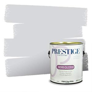 Prestige Paints Interior Paint and Primer In One, 1-Gallon, Semi-Gloss, Comparable Match of Behr* Gray Shimmer*