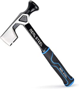 REAL STEEL 0521 Ultra Onepiece Steel Drywall Hammer with Milled Face, 14 oz Wall Board Tool