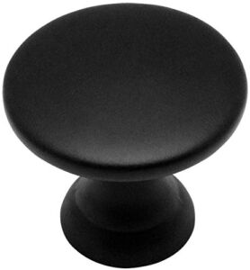 10 Pack – Cosmas 4545FB Flat Black Cabinet Hardware Miniature Round Knob – 7/8″ Diameter