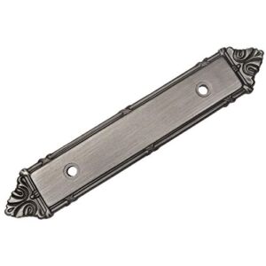 10 Pack – Cosmas 9466AS Antique Silver Cabinet Hardware Handle Pull Backplate/Back Plate – 3″ Inch (76mm) Hole Centers