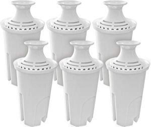 Fette Filter – Pack of 6 Water Replacement Filters Compatible with Standard Brita Water Pitchers