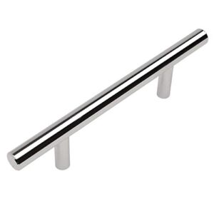 25 Pack – Cosmas 404-3.5CH Polished Chrome Solid Steel Construction 3/8 Inch Slim Line Euro Style Cabinet Hardware Bar Pull – 3-1/2″ Inch (89mm) Hole Centers
