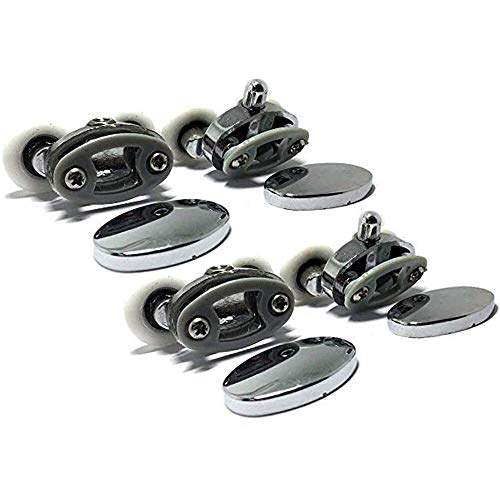 Smooth Set of 4 New Oval Metal Alloy Double Wheel Shower Door Rollers 23mm | The Storepaperoomates Retail Market - Fast Affordable Shopping