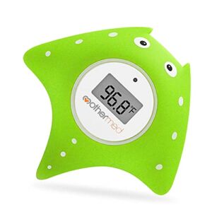 mothermed Baby Bath Thermometer and Floating Bath Toy Bathtub Safety Temperature Thermometer Green Fish Only for Fahrenheit