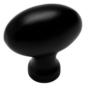 20 Pack – Cosmas 6022FB Flat Black Oval Oblong Cabinet Knob