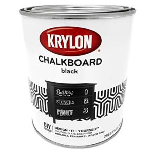Krylon K05223000 Chalkboard Brush-on Paint Black, 1 Quart, (Pack of 2)