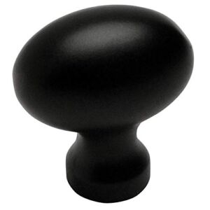 25 Pack – Cosmas 6021FB Flat Black Oval Oblong Cabinet Knob