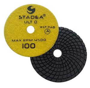 Stadea PPW102X Granite Polishing Pads 4″ Diamond Pad 100 Grit For Granite Quartz Stones Polish