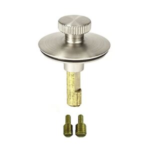 PF WaterWorks PF0950-BN Universal n, (Twist Close) Lift and turn Bath Tub/Bathtub Drain Stopper includes 3/8″ and 5/16″ Fittings, No Hair Catcher, Brushed Nickel