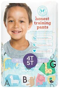 The Honest Company Disposable Training Pants, Animal ABCs, 4T/5T, 19 ct