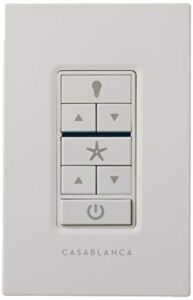 Casablanca 99195 Fan & Light Wall Remote Control, White (Works only with Casablanca Universal Receiver 99199 (sold separately) )
