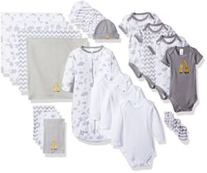 Spasilk Baby Essential 23 Piece Layette Set for Newborns and Infants, 0-6 Months, Grey Celestial