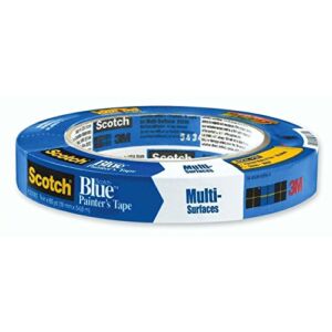 3M Scotch-Blue 2090 Safe-Release Crepe Paper Multi-Surfaces Painters Masking Tape, 27 lbs/in Tensile Strength, 60 yds Length x 3/4″ Width, Blue (Pack of 2)