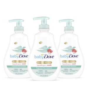 Baby Dove Tip to Toe Baby Body Wash For Baby’s Sensitive Skin Sensitive Moisture Washes Away Bacteria, Fragrance-Free and Hypoallergenic Baby Soap, 13 Fl Oz (Pack of 3)