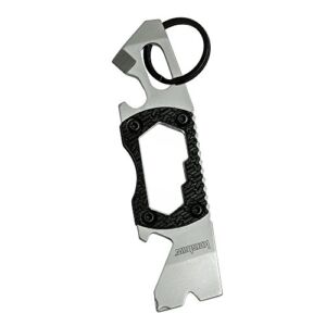 Kershaw PT-2 Compact Keychain Pry Tool (8810X); Features Bottle Opener, Two Screwdriver Tips, Pry Bar, Wire Scraper, Three Hex Drives; Made of 8Cr13MoV Stainless Steel; 0.8 OZ, 3.75 In. Overall Length