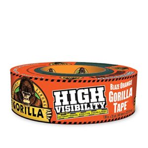 Gorilla Tape, High Visibility Duct Tape, 1.88″ x 35 yd, Blaze Orange, (Pack of 1)