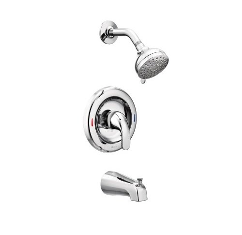 Moen 82603 Tub & Shower Adler 1-Handle 4-Spray Tub and Shower Faucet with Valve in Chrome | The Storepaperoomates Retail Market - Fast Affordable Shopping