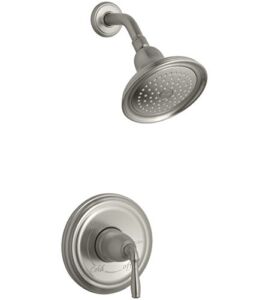 KOHLER K-TS396-4-BN Devonshire(R) Rite-Temp(R) Shower Valve Trim with Lever Handle and 2.5 gpm showerhead, 1, Vibrant Brushed Nickel