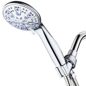 Antimicrobial/Anti-Clog High-Pressure 6-setting Hand Shower by AquaDance with Nozzle Protection from Growth of Mold, Mildew & Bacteria for Stronger Shower!