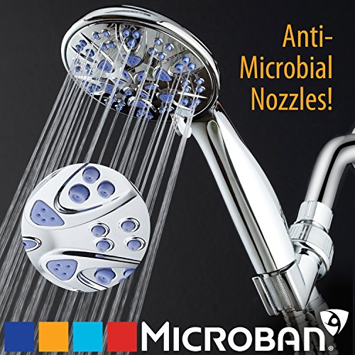 Antimicrobial/Anti-Clog High-Pressure 6-setting Hand Shower by AquaDance with Nozzle Protection from Growth of Mold, Mildew & Bacteria for Stronger Shower! | The Storepaperoomates Retail Market - Fast Affordable Shopping