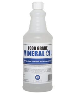 Premium 100% Pure Food Grade Mineral Oil USP, 1 Quart (32 Ounces), Butcher Block and Cutting Board Oil