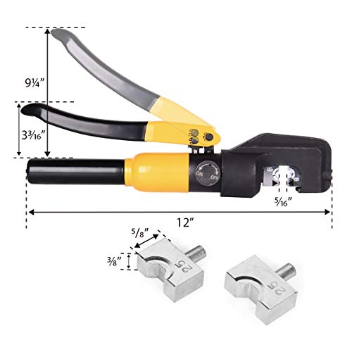 10 Tons Hydraulic Wire Battery Cable Lug Terminal Crimper Crimping Tool With 9 Pairs of Dies | The Storepaperoomates Retail Market - Fast Affordable Shopping