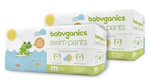 Babyganics Swim Pants, 22 Diapers, Medium (Pack of 2)