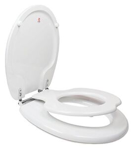 TOPSEAT 6TSTR9999SL 000 TinyHiney Round Toilet Seat with Metal Hinges, White