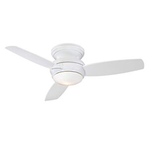 Minka-Aire F593L-WH Traditional Concept LED 44″ 3-Blade Ceiling Fan and Wall Control, White (LED Light)