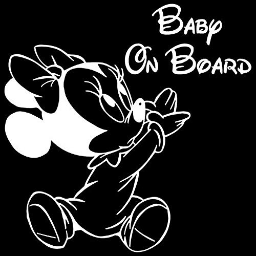 HVD-Minnie Baby on Board Car Bumper Truck Decal Sticker | The Storepaperoomates Retail Market - Fast Affordable Shopping