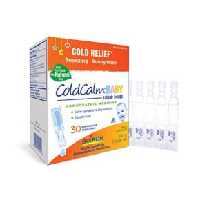 Boiron ColdCalm Baby Single-Use Drops for Relief from Cold Symptoms of Sneezing, Runny Nose, and Nasal Congestion – Sterile and Non-Drowsy Liquid Doses – 30 Count