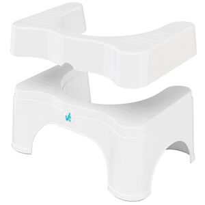 Squatty Potty The Original Bathroom Toilet Stool – Adjustable 2.0, Convertible to 7″ or 9″ Height with Removable Topper for Adults and Kids