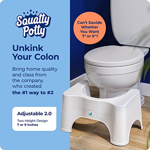 Squatty Potty The Original Bathroom Toilet Stool – Adjustable 2.0, Convertible to 7″ or 9″ Height with Removable Topper for Adults and Kids | The Storepaperoomates Retail Market - Fast Affordable Shopping