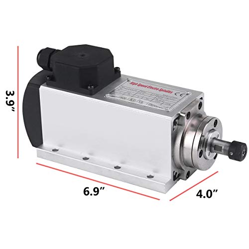 CNC Spindle Motor Kits, Square 110V 1.5KW Air Cooled Spindle Motor, 1.5KW VDF, 2.75Inch bruches, 40Inch Electric Wire,13 pcs ER11 Collets for CNC Router Engraving Milling Machine | The Storepaperoomates Retail Market - Fast Affordable Shopping