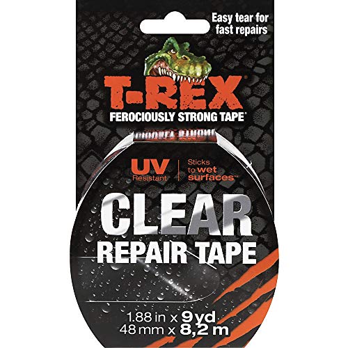 T-REX Ferociously Strong Repair Tape, Sticks to Wet Surfaces, All Weather and UV Resistant, 1.88″ x 9 Yards, Clear, 1-Roll (241535) | The Storepaperoomates Retail Market - Fast Affordable Shopping