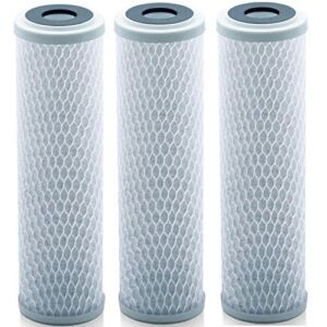 Lake Industries Universal 10 inch Carbon Block Water Filter Cartridge – Replacement CTO Water Purifier Filter, Activated Carbon (NSF 42 Certified) (3)