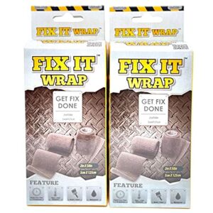 Fix It Wrap | Strong Fiber Weld Fix Reinforcement | Fiberglass Repair Tape (2 INCH X 50 in.) 2 Pack