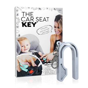 The Car Seat Key – Easy CAR SEAT UNBUCKLE by NAMRA Made in USA (Grey)