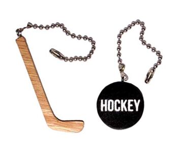 Hockey Stick & Puck Ceiling Fan Pull Chain Set by Wooden Androyd Studio | The Storepaperoomates Retail Market - Fast Affordable Shopping