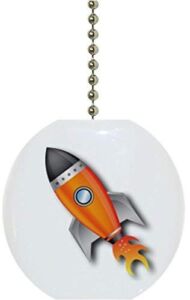 Space Ship Rocket Solid Ceramic Fan Pull