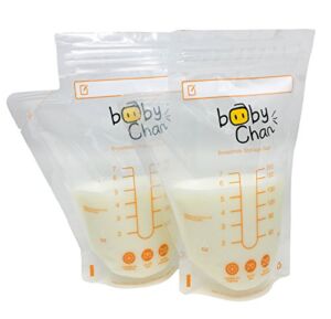 Baby Chan Breast Milk Storage Bags, 100 Count (2 Packs of 50 Bags) with Double Zipper Seal and Convenient Pour Spout, Excellent for Storing and Freezing Breastmilk, Pre-sterilized, BPA and BPS-Free