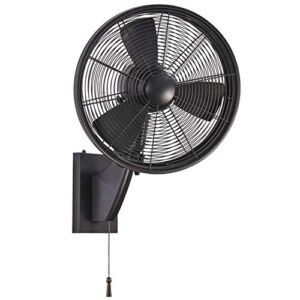 Minka-Aire F307-MBK Anywhere 15 Inch 3 Blade Indoor/Outdoor Wall Mount Ceiling Fan in Matte Black Finish