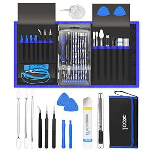 Professional Computer Repair Tool Kit, Precision Laptop Screwdriver Kit, XOOL 82 in 1 Electronics Repair Tool with 58 Magnetic Bits, Compatible for Macbook, iPhone, Game Console, Tablet