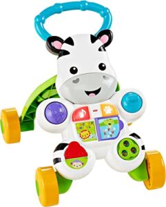 Fisher-Price Learn with Me Zebra Walker, musical baby activity and walking toy with learning content