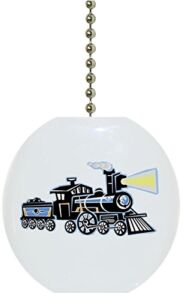 Train Steam Engine Solid Ceramic Fan Pull