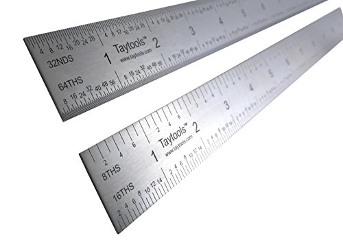 Taytools 12″ Rigid Machinist Rule Ruler Hardened Spring Steel 4R Graduations in 1/8″, 1/16″, 1/32″ and 1/64″ MRSAE-12 | The Storepaperoomates Retail Market - Fast Affordable Shopping