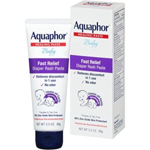 Aquaphor Baby Diaper Rash Paste, 3.5 Ounce (Pack of 3) (Packaging May Vary)