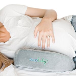 OCCObaby Pregnancy Wedge Pillow for Sleeping | Small Wedge Pillow with Velboa Cover for Back Support | Wedge Pillow for Side Sleeping | Belly Wedge Pillow | Pregnancy Pillow Wedge for Belly Support