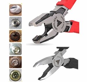 VamPLIERS VT-001-S2F: 5” Mini ESD Safe Screw Extraction Pliers/Perfect For Any Electronic Repair + 8″ PRO Linesman Screw Extraction Pliers/Great For Removing Stripped/Rusted/Damage/Security Screws